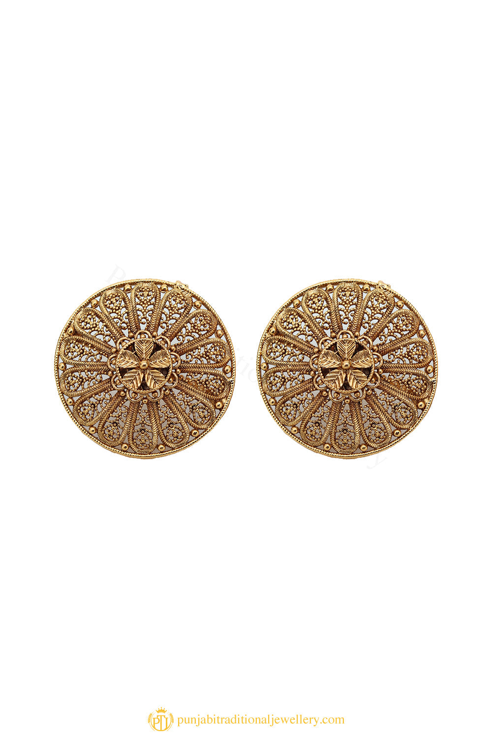 Gold Finished Earrings by PTJ