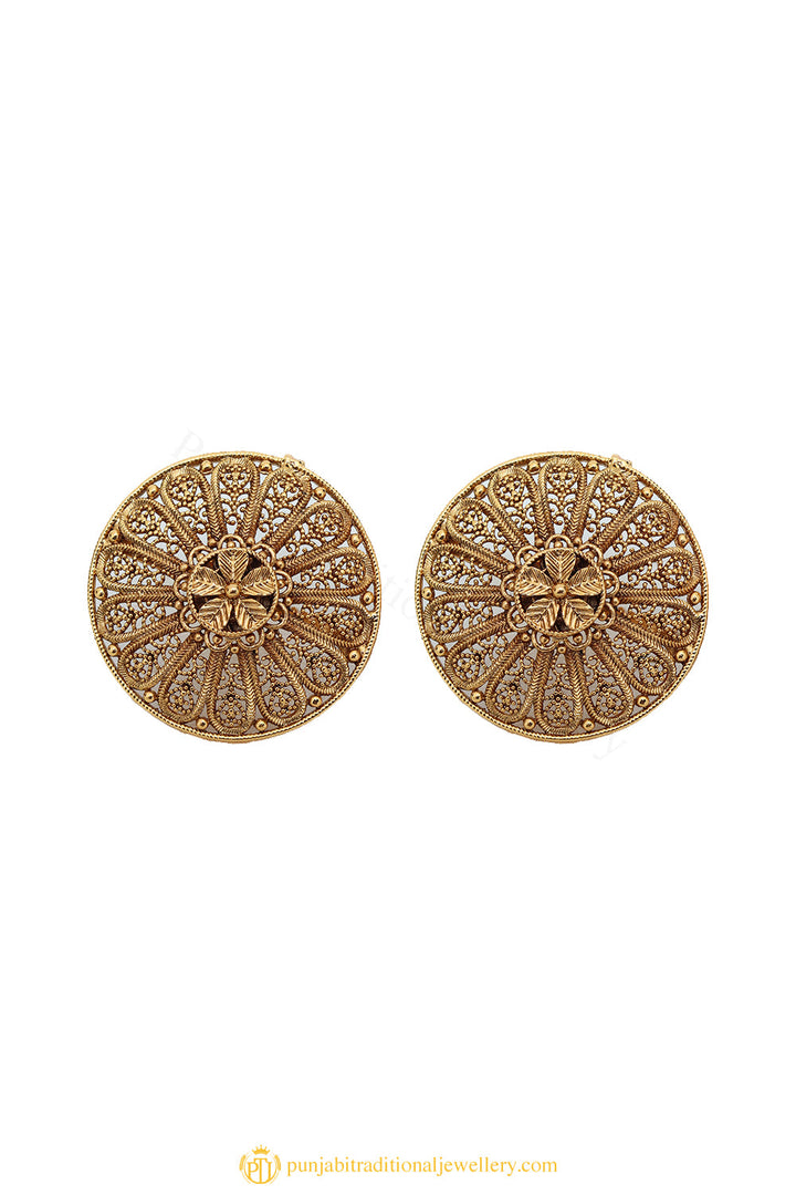 Gold Finished Earrings by PTJ