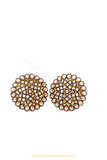 Gold Finished Champagne Studs By PTJ