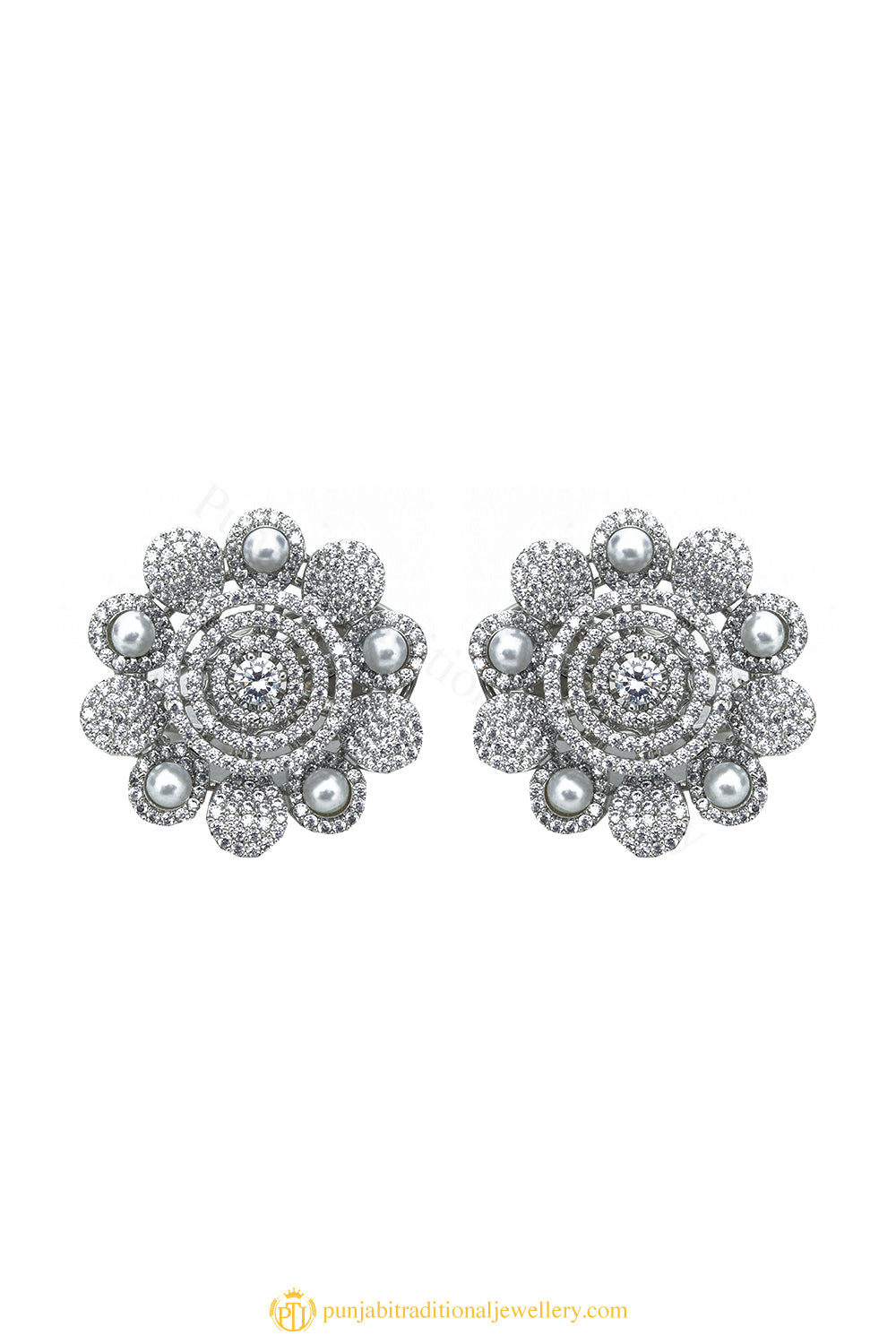 Gold Finished Earrings by PTJ