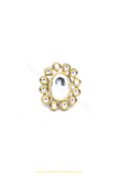 Gold Finished Kundan Ring By PTJ