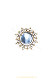 Gold Finished Navratan Kundan Ring By PTJ