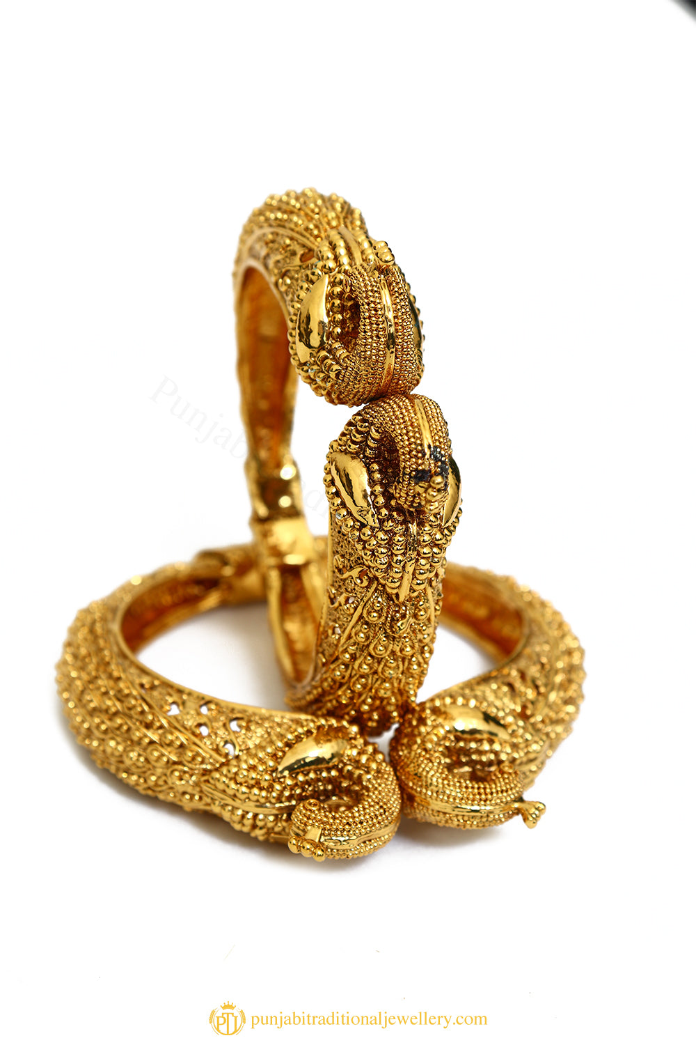 Gold Finished Bangles by PTJ