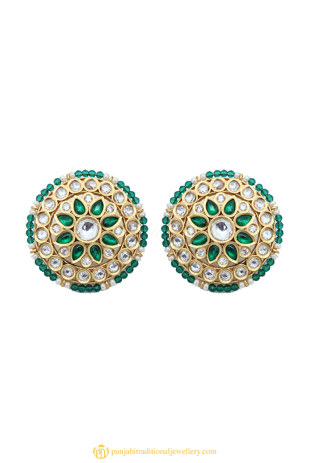Gold Finished Earrings by PTJ