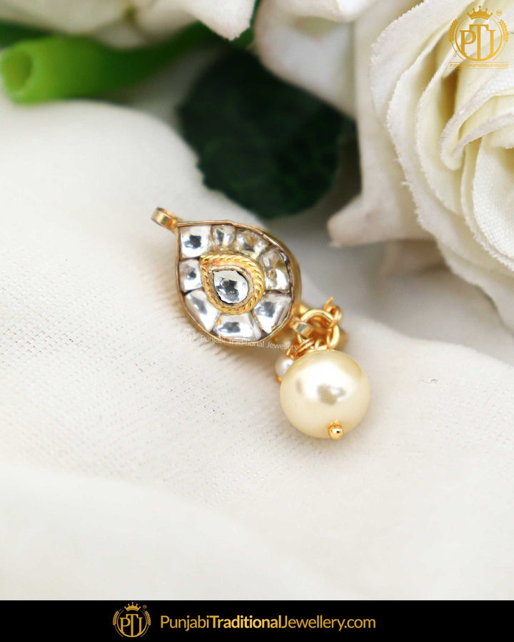 Gold Finished Kundan Stone Without hole Nose Pin| Punjabi Traditional Jewellery Exclusive