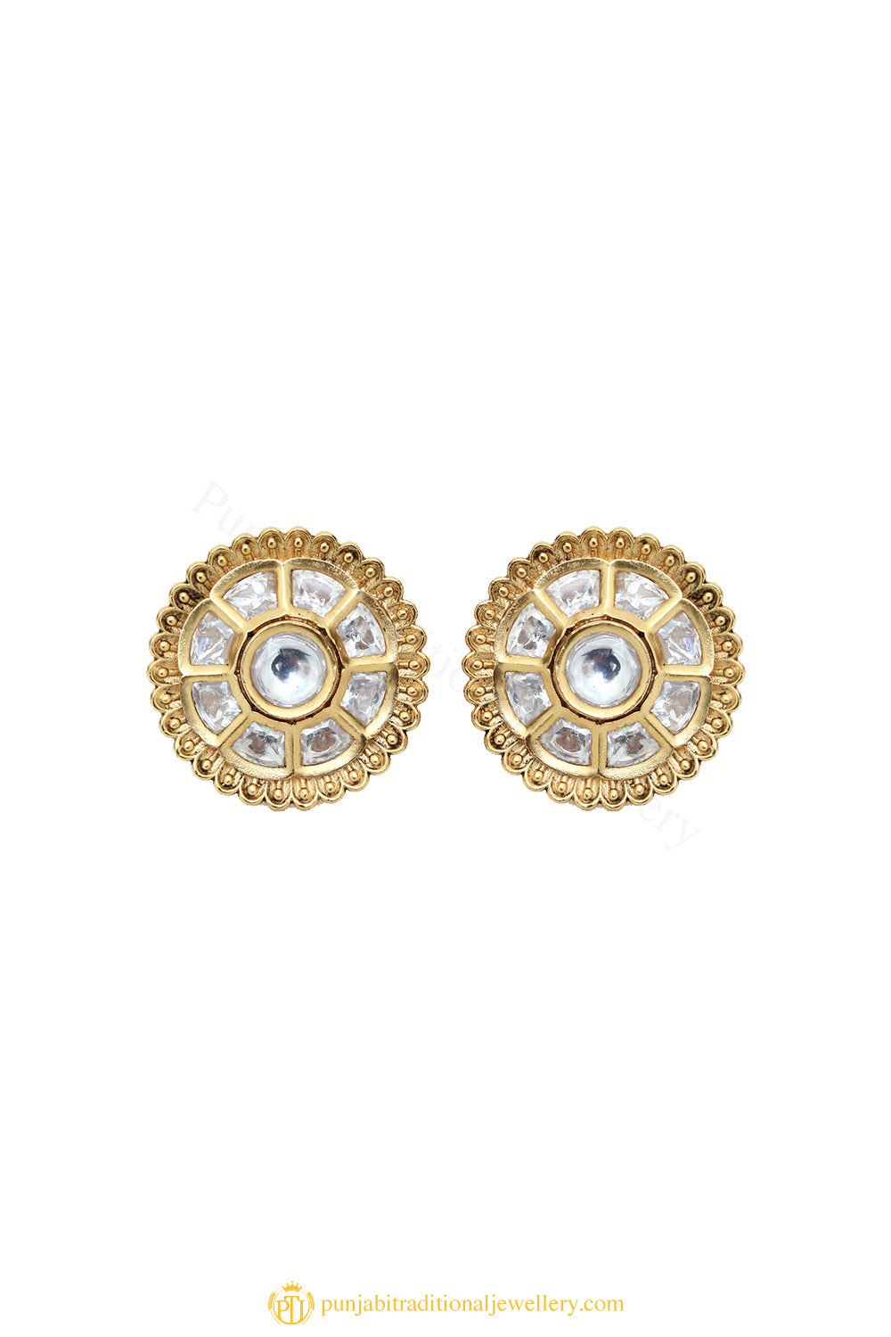 Gold Finished Earrings by PTJ