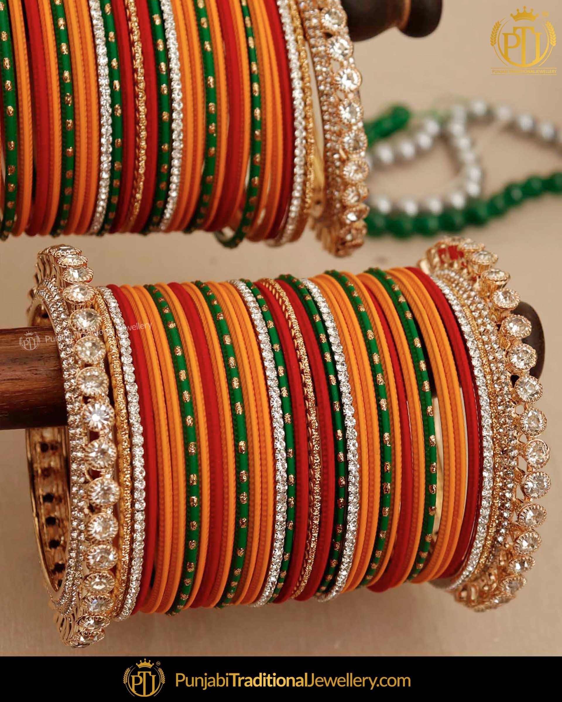 Multi Jerkan (For Both Hands) Bangles Set | Punjabi Traditional Jewellery Exclusive