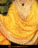 Golden & Yellow Double Color Phulkari | Punjabi Traditional Jewellery Exclusive