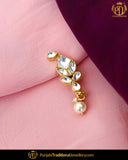 Gold Finished Kundan Stone Without hole Nose Pin| Punjabi Traditional Jewellery Exclusive