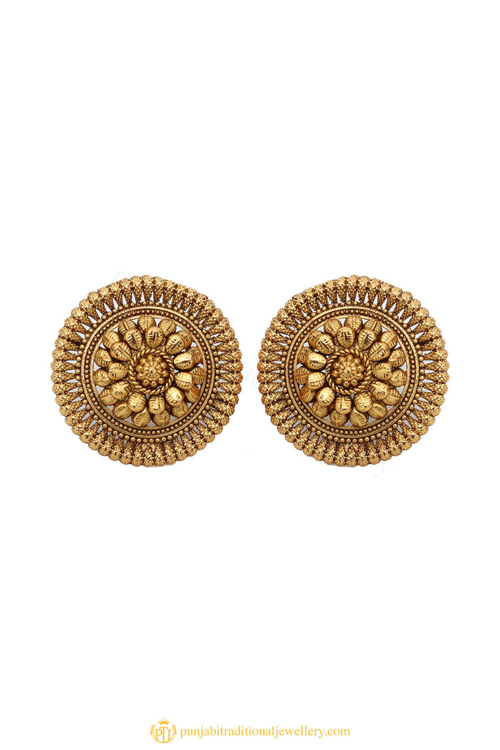 Gold Finished Earrings by PTJ