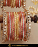 Drak Peach Jerkan (For Both Hands) Bangles Set | Punjabi Traditional Jewellery Exclusive
