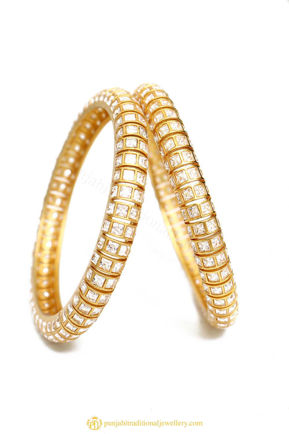Gold Finished Bangles by PTJ