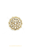 Gold Finished Kundan Ring By PTJ