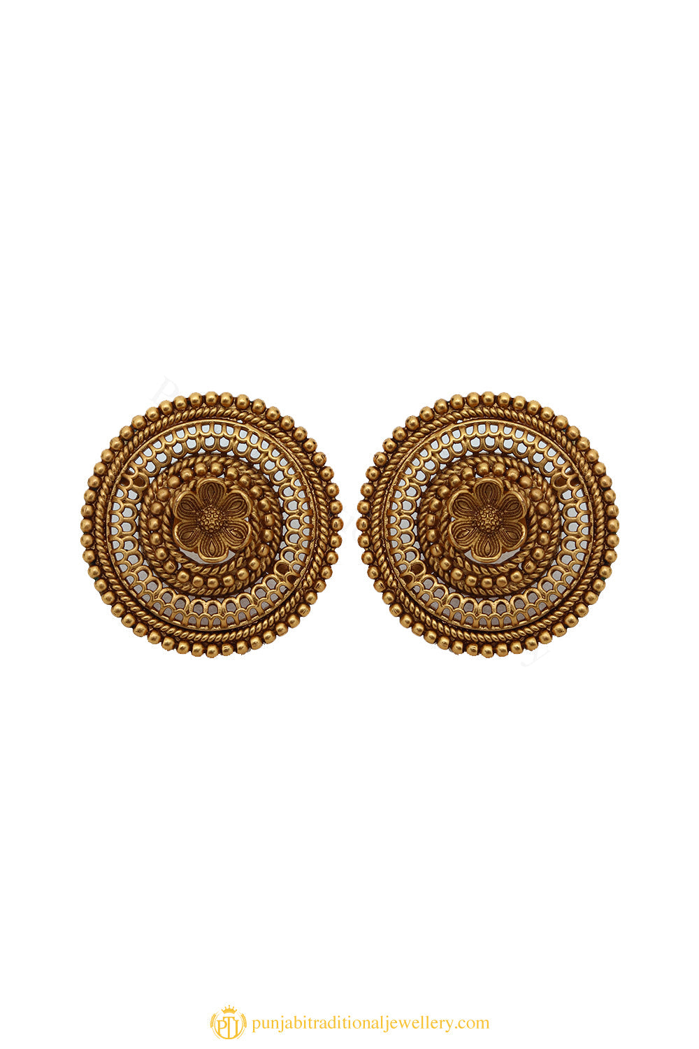 Gold Finished Earrings by PTJ