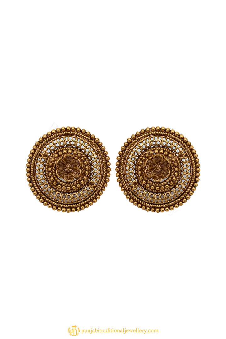 Gold Finished Earrings by PTJ