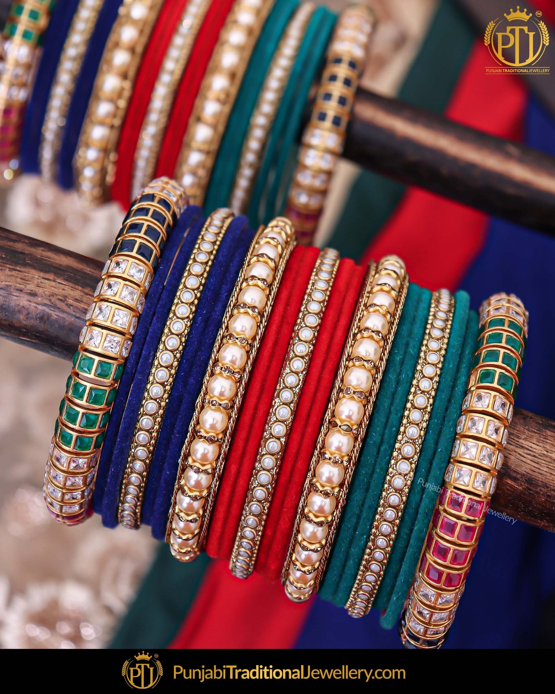 Multi Pearl Bangles Set For Both Hands | Punjabi Traditional Jewellery Exclusive