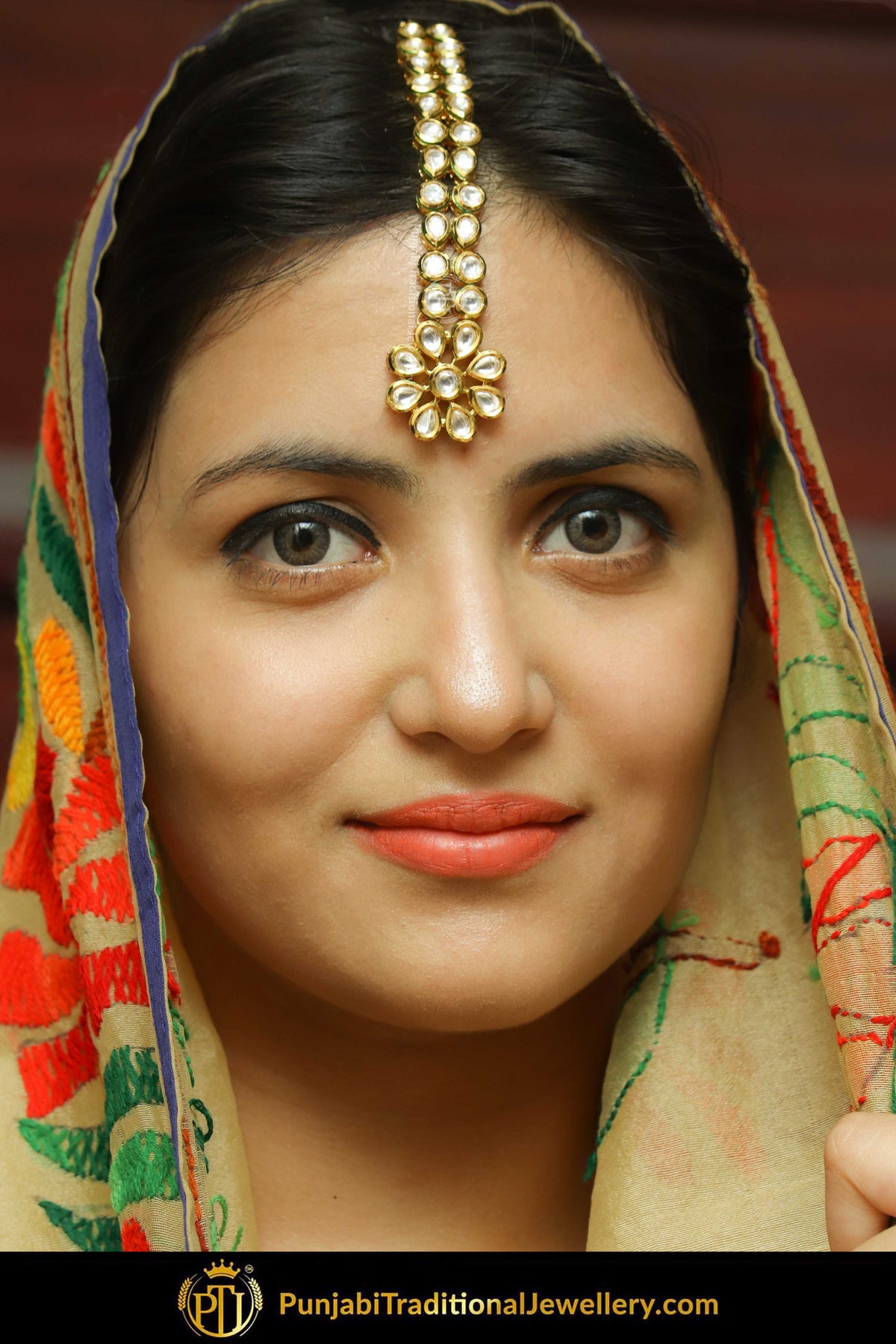 Gold Finished Kundan Tikka | Punjabi Traditional Jewellery Exclusive