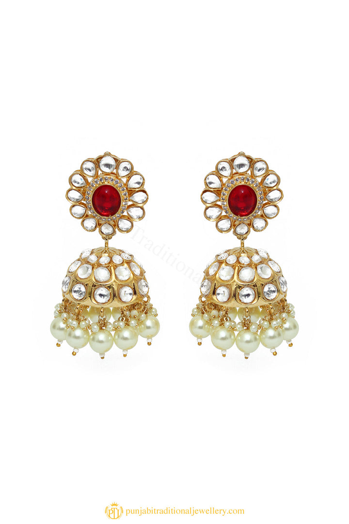 Gold Finished Earrings by PTJ
