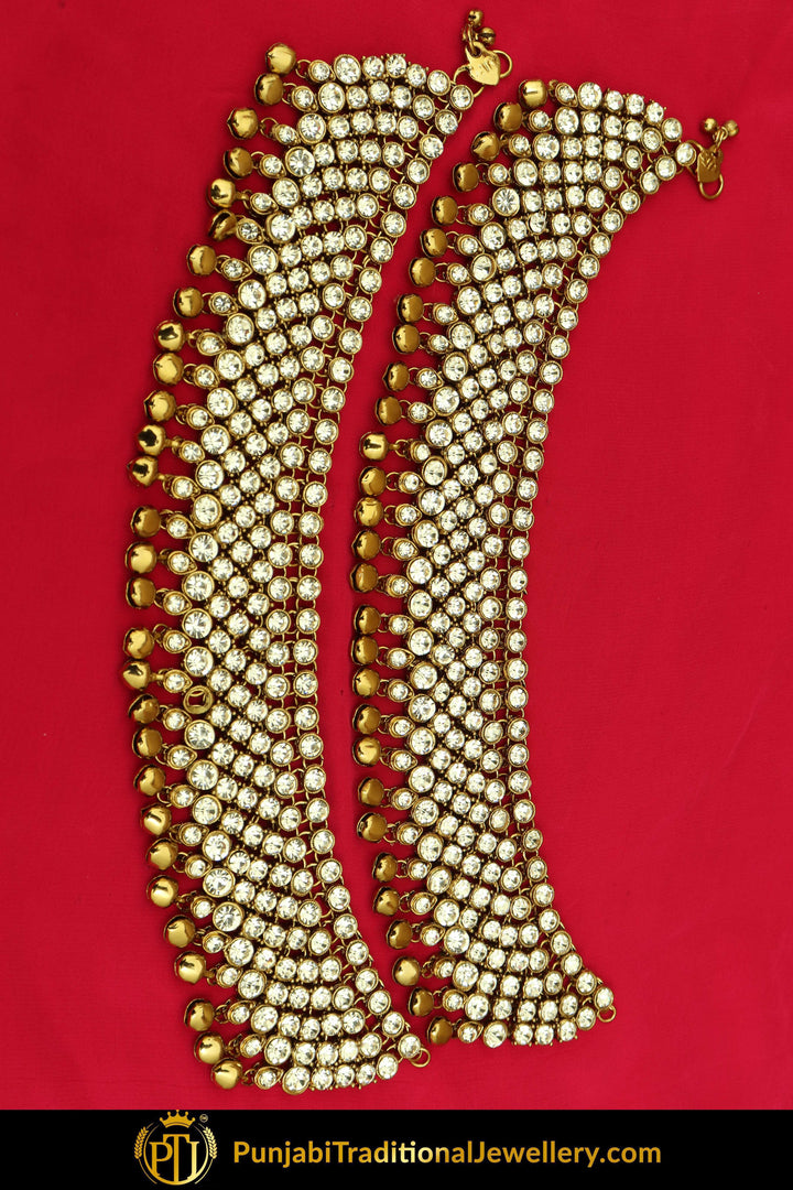 Gold Finished Jerkan Payal | Punjabi Traditional Jewellery Exclusive