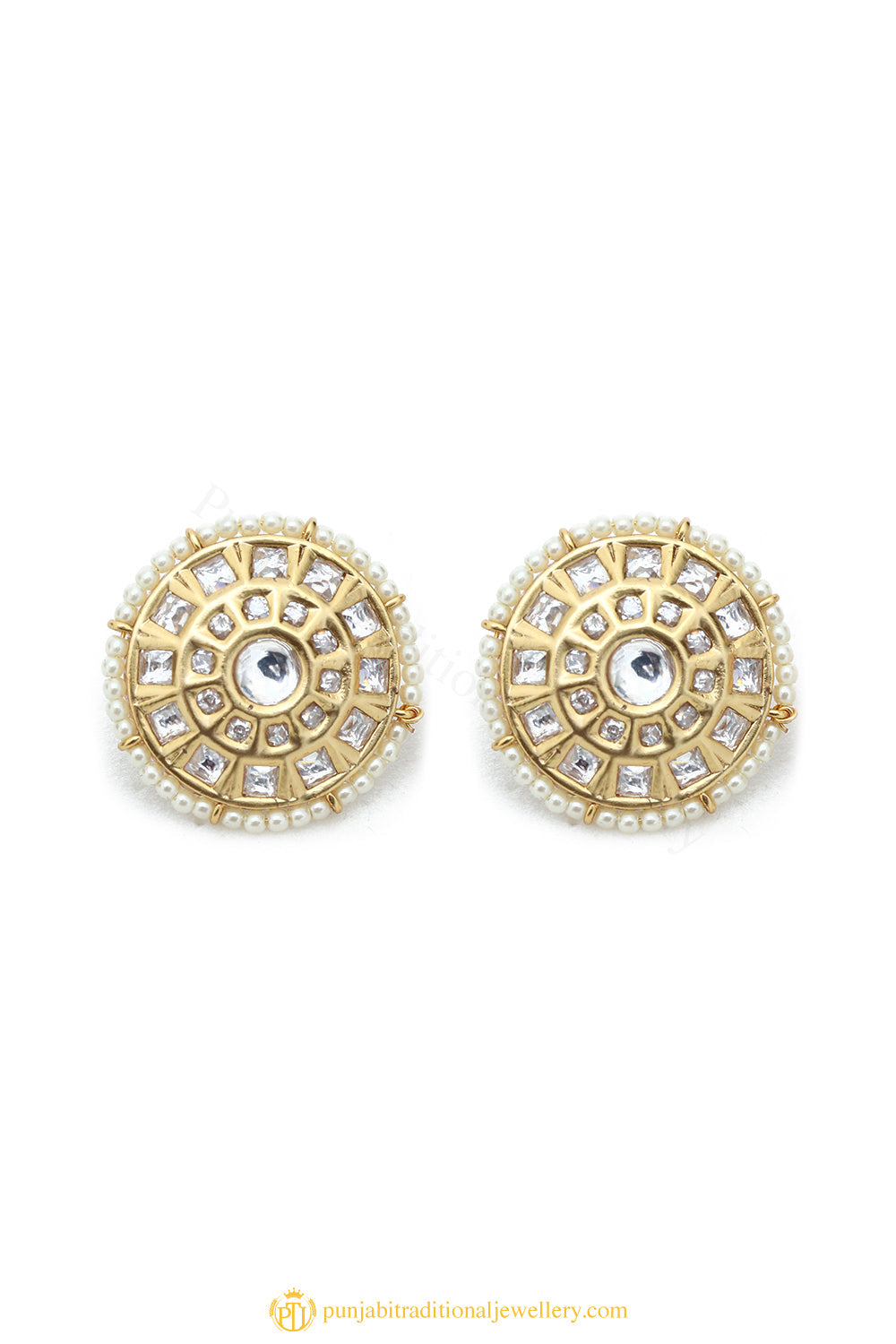Gold Finished Earrings by PTJ