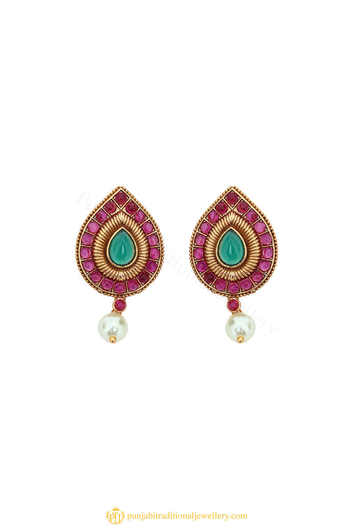 Gold Finished Earrings by PTJ