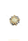 Gold Finished Pearl Ring By PTJ