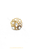 Gold Finished Navratan Kundan Ring By PTJ