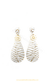 Gold Finished AD Earrings By PTJ