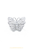 Silver Finished Butterfly Ring By PTJ