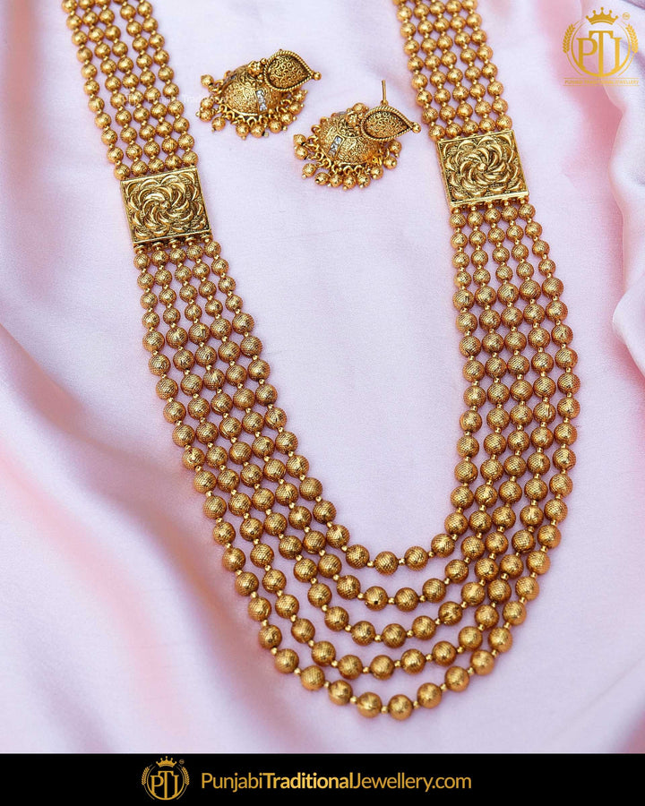 Antique Gold Finished Johda long Set  | Punjabi Traditional Jewellery Exclusive