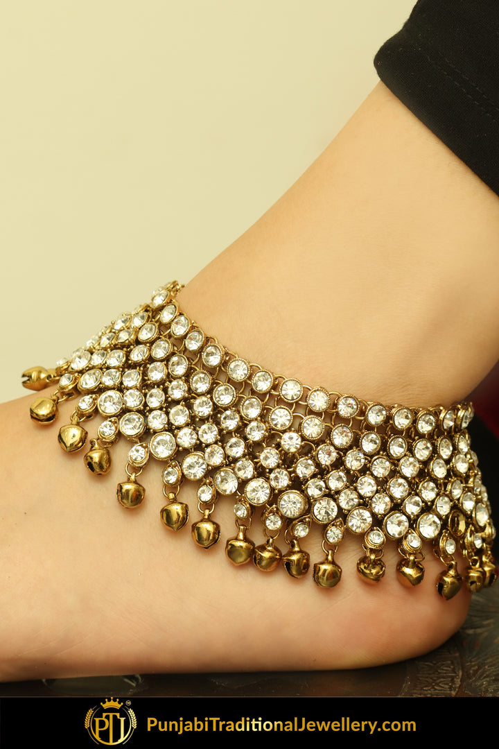 Gold Finished Jerkan Payal | Punjabi Traditional Jewellery Exclusive