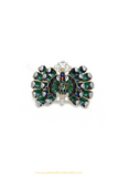 Gold Finished Navratan Kundan Ring By PTJ