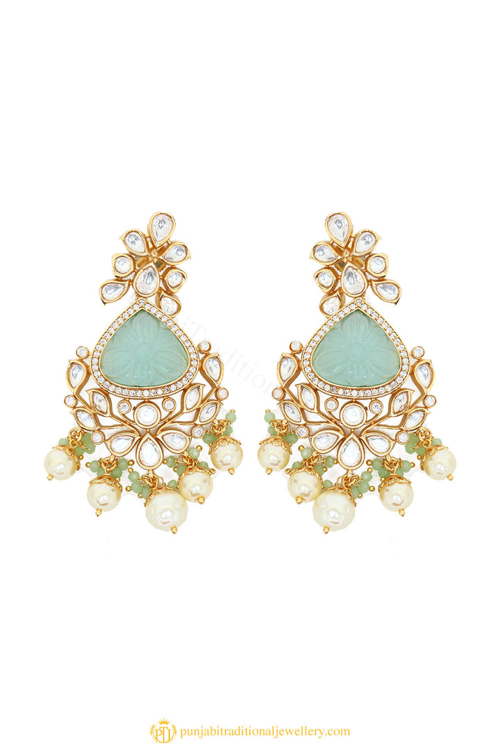 Gold Finished Earrings by PTJ