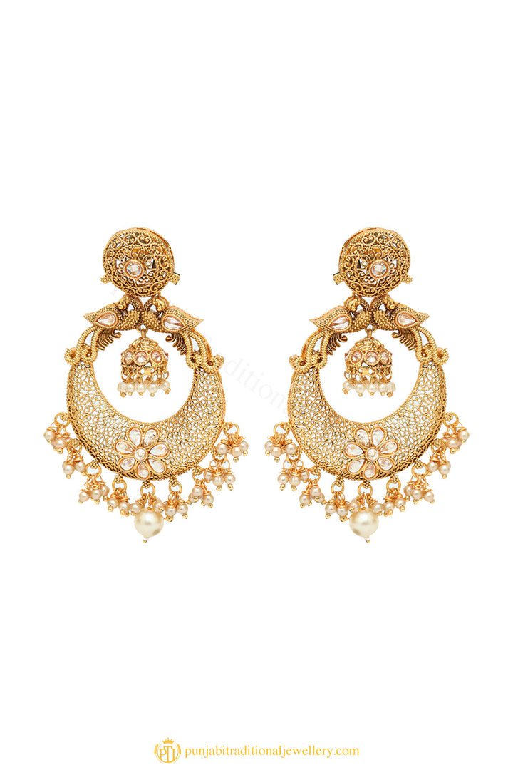 Gold Finished Earrings by PTJ