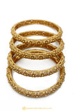 Gold Finished Bangles by PTJ