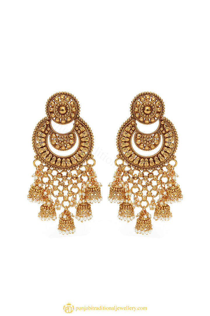 Gold Finished Earrings by PTJ