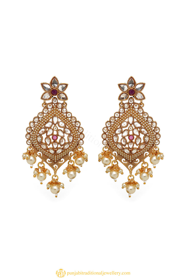 Gold Finished Earrings by PTJ