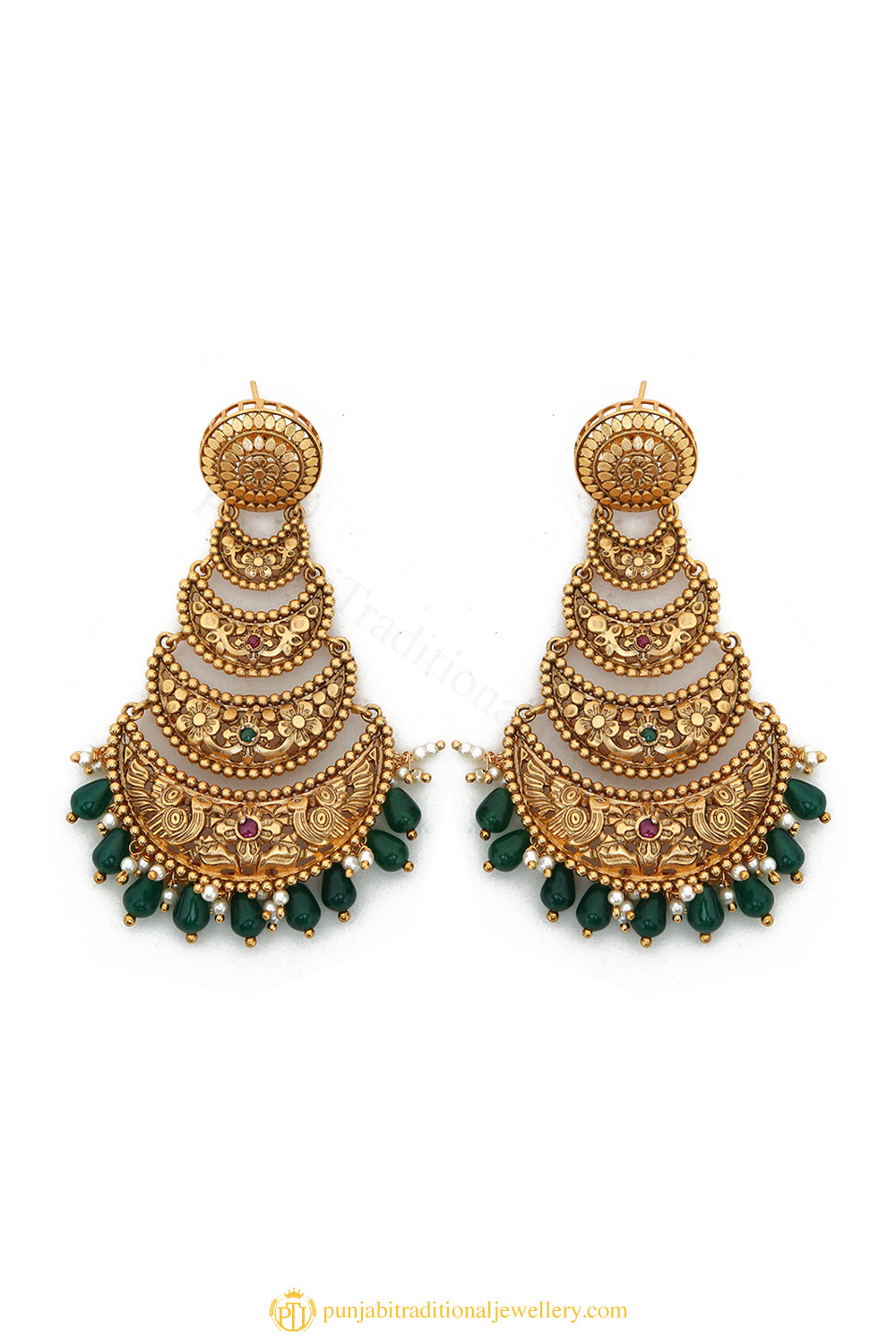 Gold Finished Earrings by PTJ