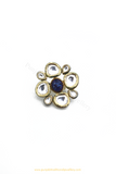 Gold Finished Rubby Kundan Ring By PTJ