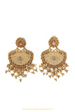 Antique Gold Finished Jodha Earrings by PTJ
