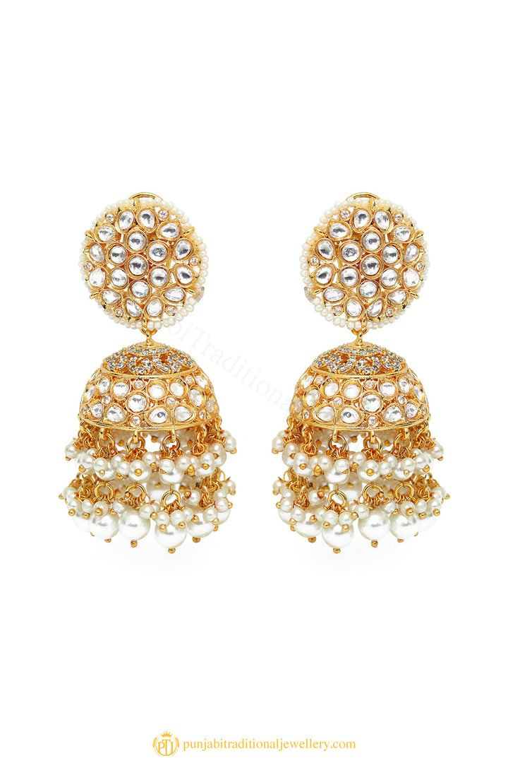 Gold Finished Earrings by PTJ