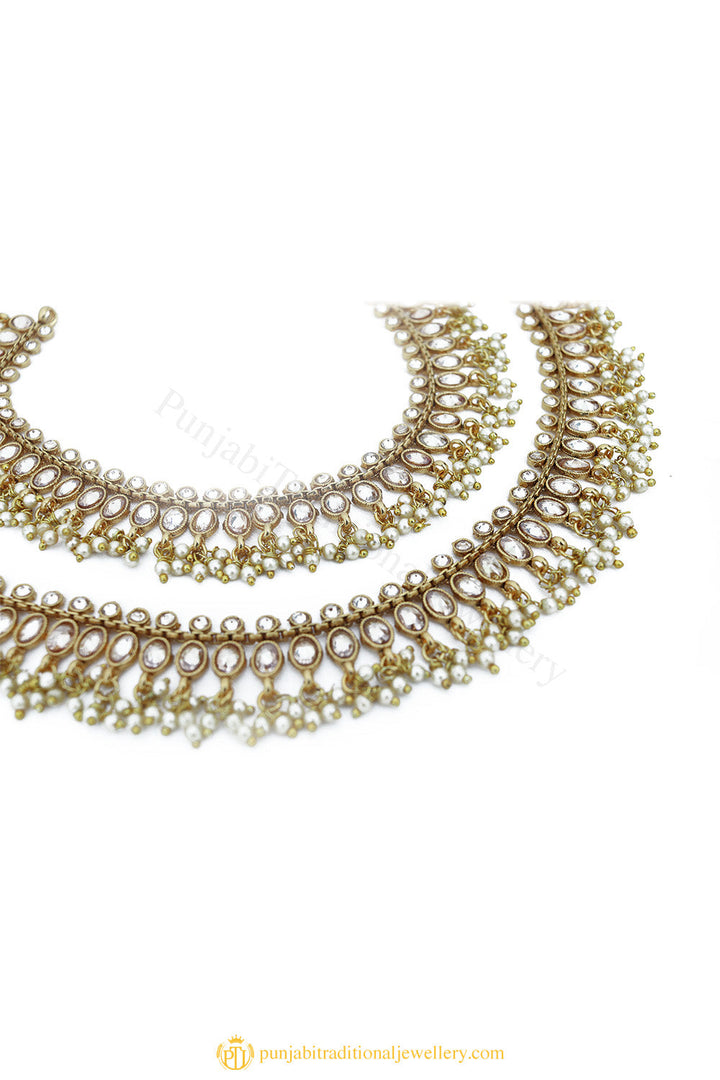 Gold Finished Payal by PTJ