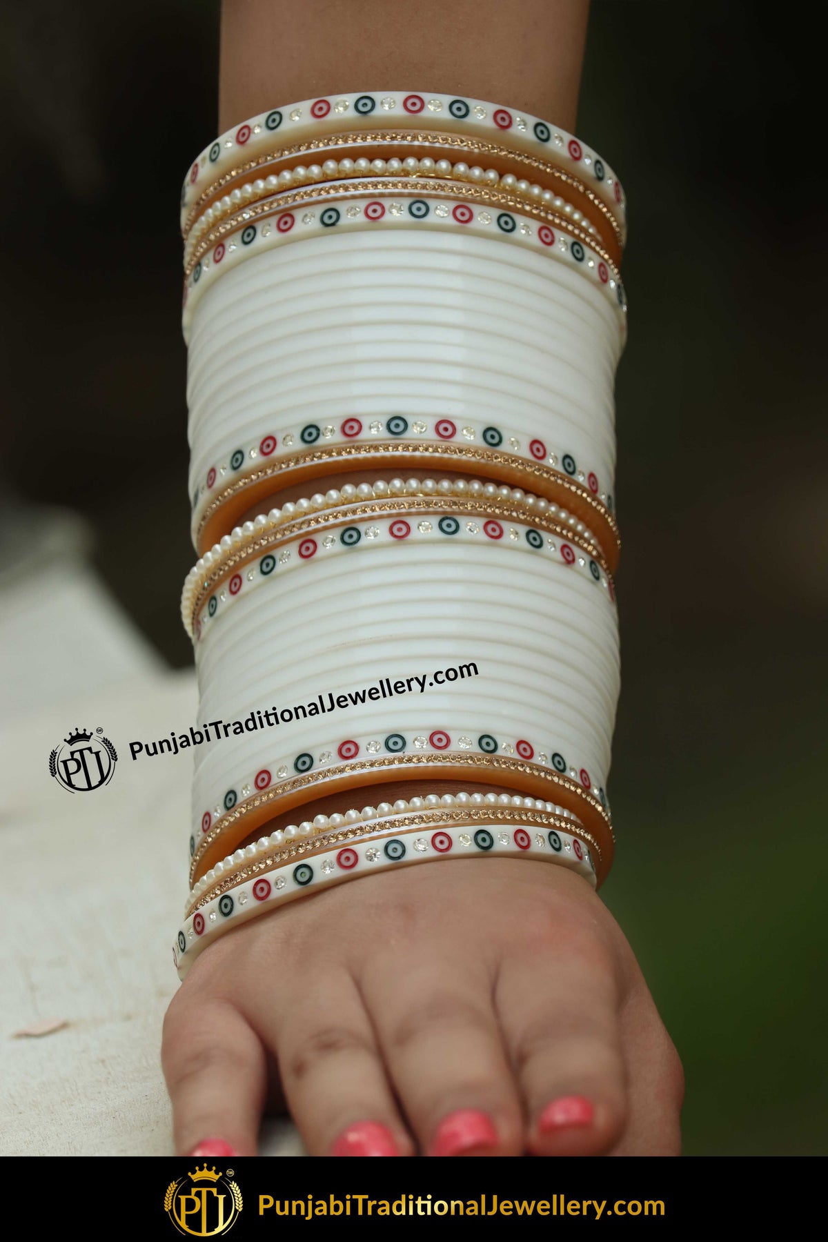 White Traditional Bridal Chura | Punjabi Traditional Jewellery Exclusive
