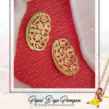 Gold Finished Morni Hair Clip | Pipal Diya Peengan by Punjabi Traditional Jewellery Exclusive