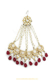 Gold Finished Kundan Ruby Passa By PTJ Exclusive