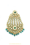 Gold Finished Kundan Emerald Passa By PTJ Exclusive