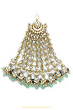 Gold Finished Kundan Oversized Mint Passa By PTJ Exclusive