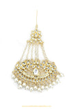 Gold Finished Kundan Pearl Emerald Passa By PTJ Exclusive