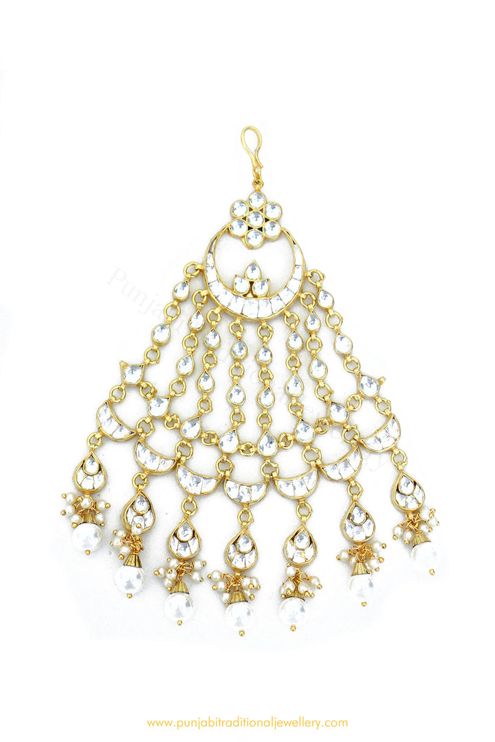 Gold Finished Kundan Jhumki Passa By PTJ Exclusive