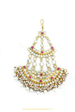 Gold Finished Ruby Kundan Passa By PTJ Exclusive